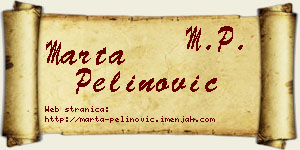 Marta Pelinović vizit kartica